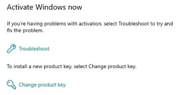 Product Key Input Screen