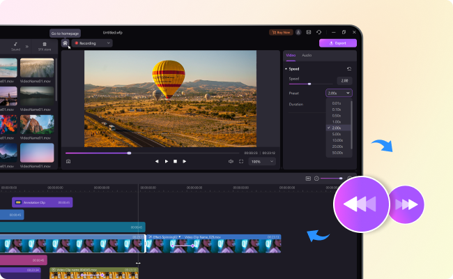 Giao diện chọn vùng video trong proDAD ReSpeedr