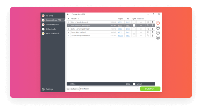 Giao diện Icecream PDF Candy Desktop Pro