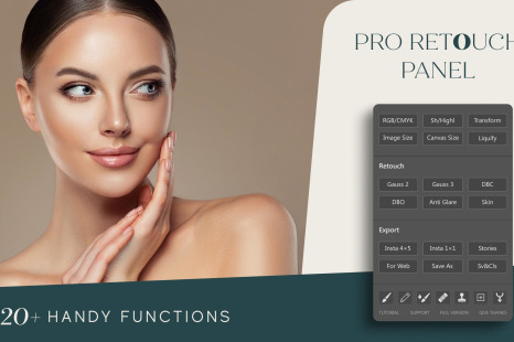Retouch Pro for Adobe Photoshop 3.0.1 giao diện chính