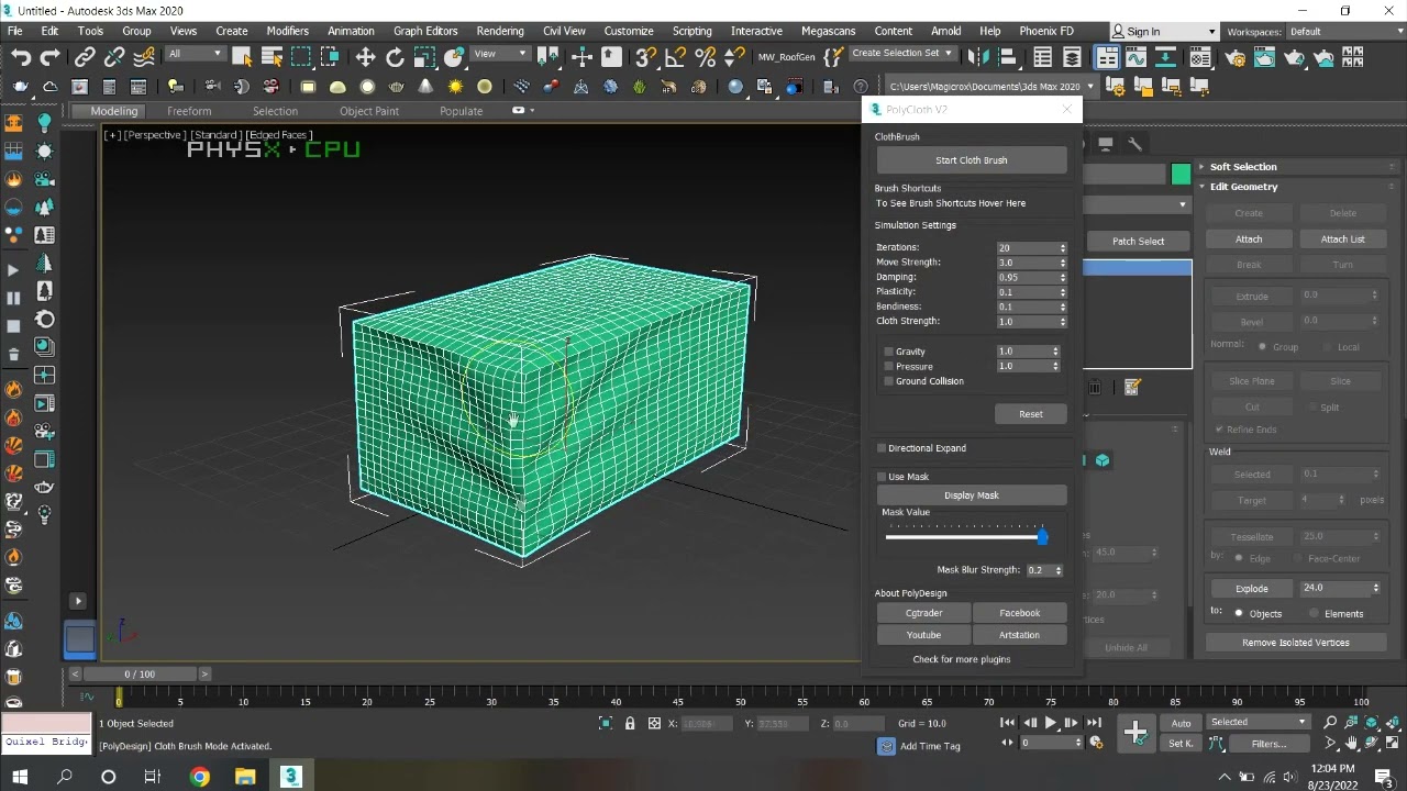 Giao diện plugin của Marius Silaghi trong 3ds Max