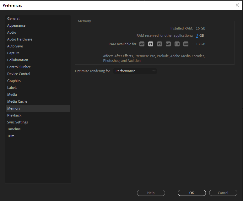 Giao diện Adobe Premiere Pro 2021