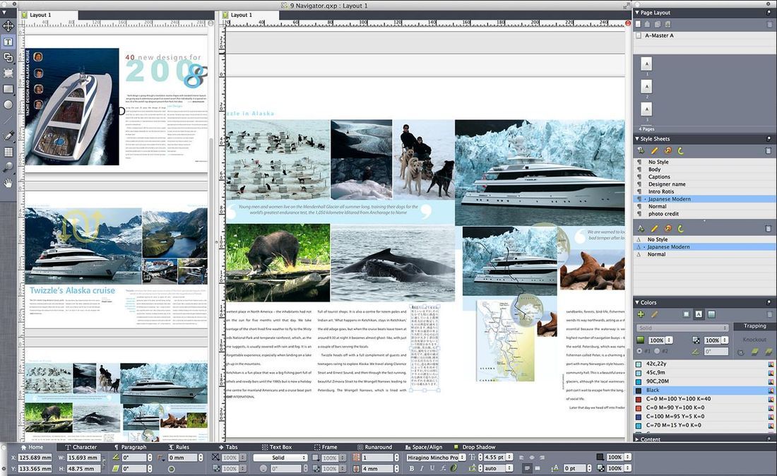 QuarkXPress 2022 Interface