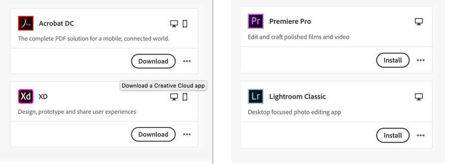 Adobe Creative Cloud Products