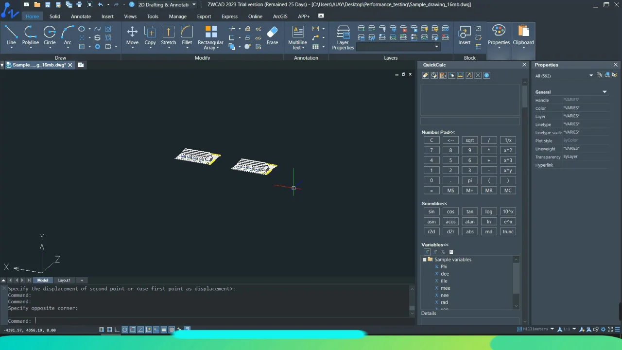 Giao diện làm việc của AutoCAD Civil 3D 2024