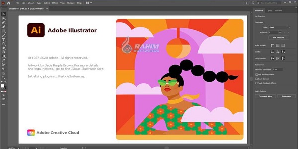 Giao diện làm việc Illustrator 2020