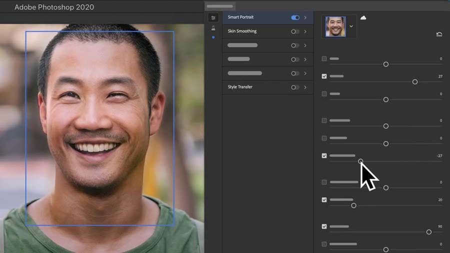 Giao diện Neural Filter trong Photoshop