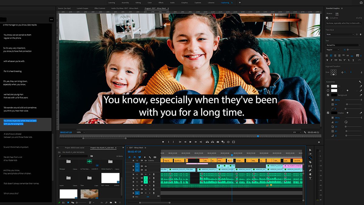 Adobe Speech to Text Setup