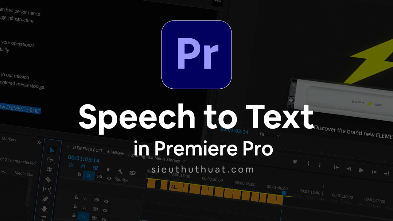 Adobe Speech to Text Feature