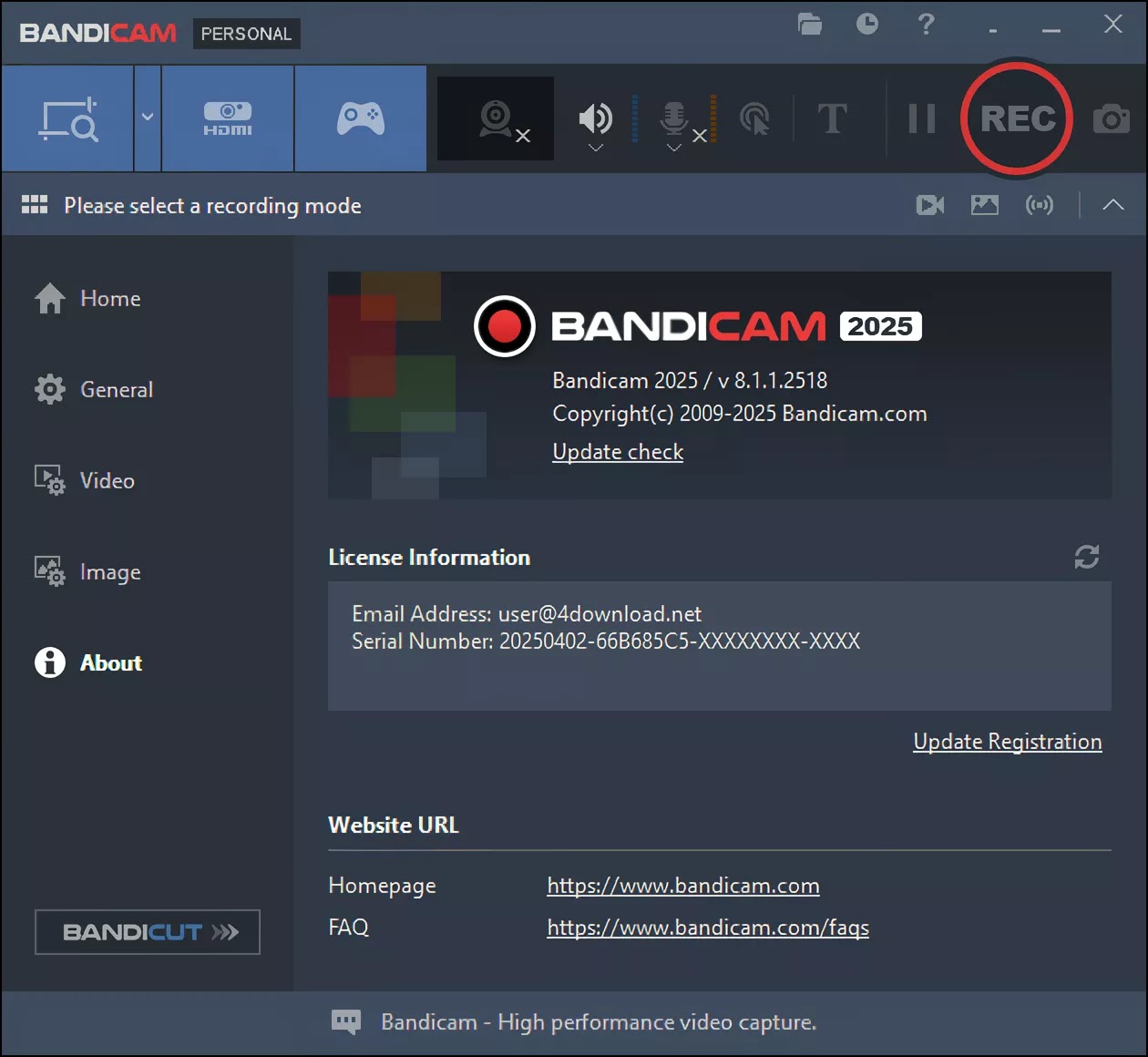 Tính năng chỉnh sửa trong Bandicam 6