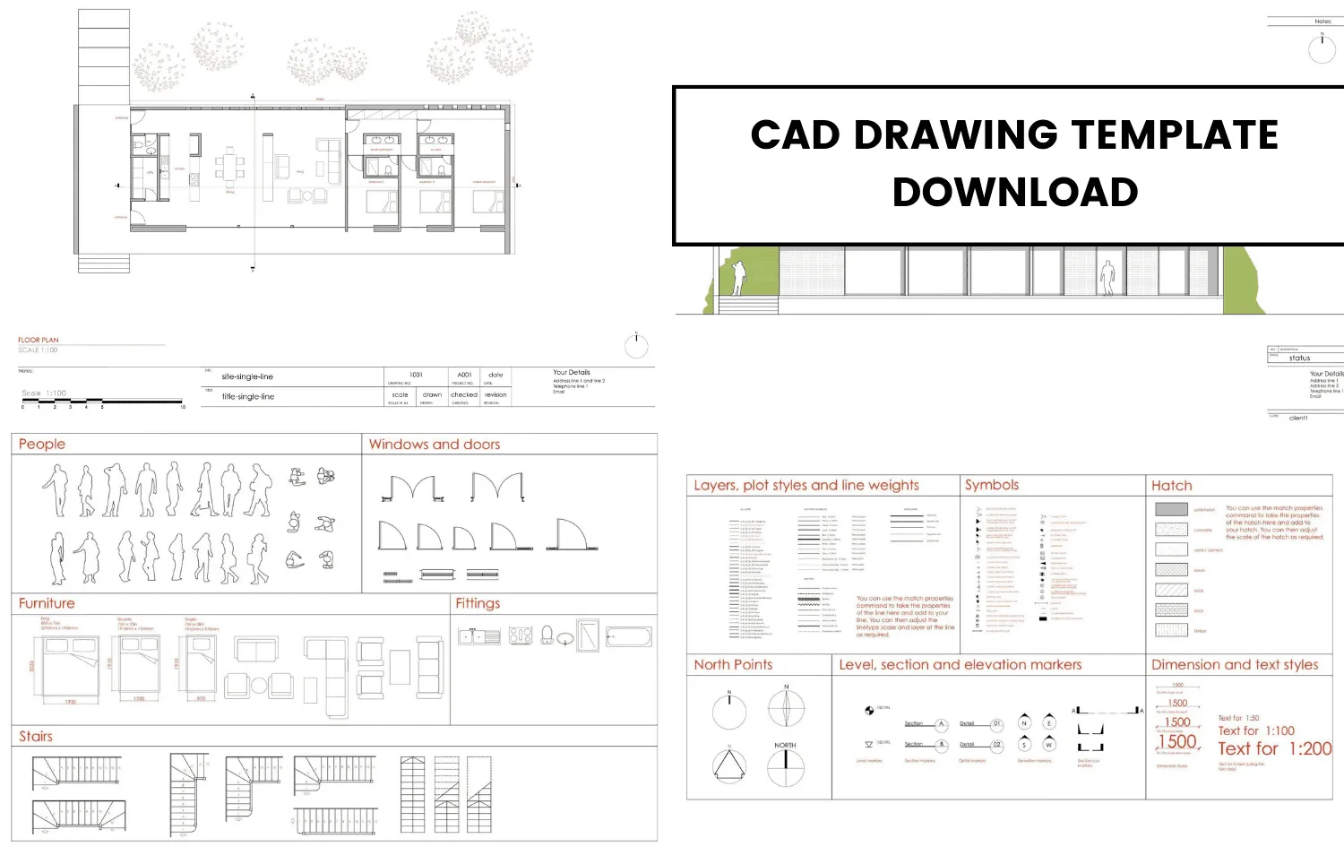 Mẫu bản vẽ CAD cho nhà cấp 4
