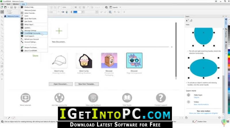 CorelDRAW 2022 Portable giao diện
