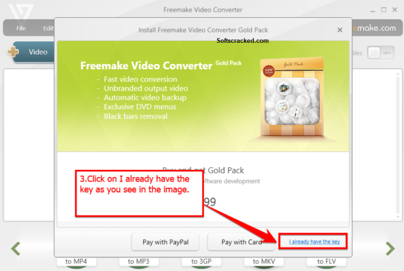 Giao diện chuyển đổi video của Freemake Video Converter