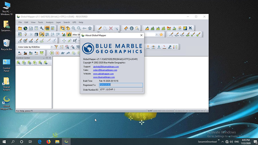 Global Mapper 23 Interface