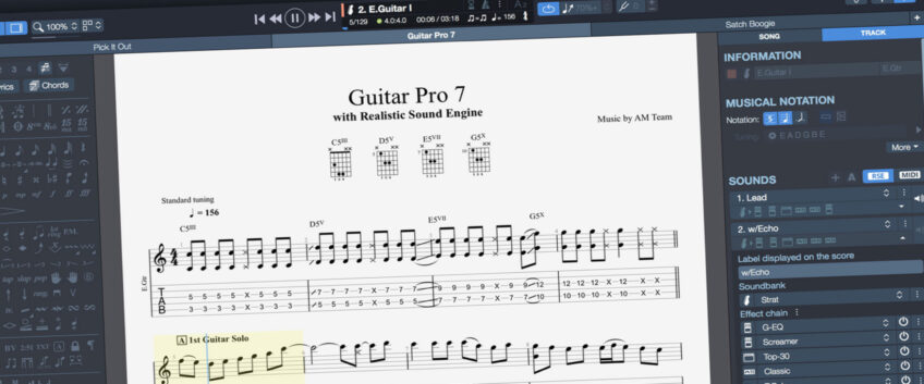 Guitar Pro 8 Interface