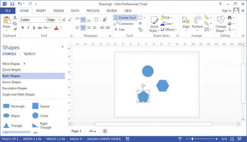 Microsoft Visio Project Window