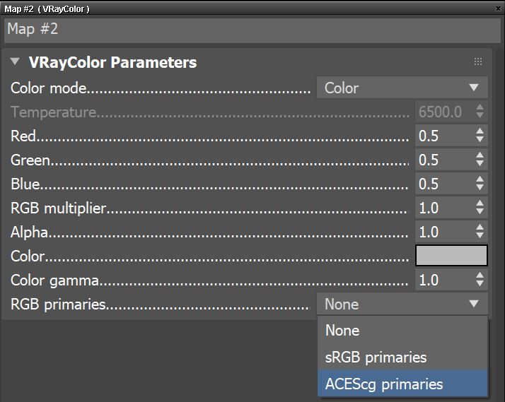 V-Ray color correction tools
