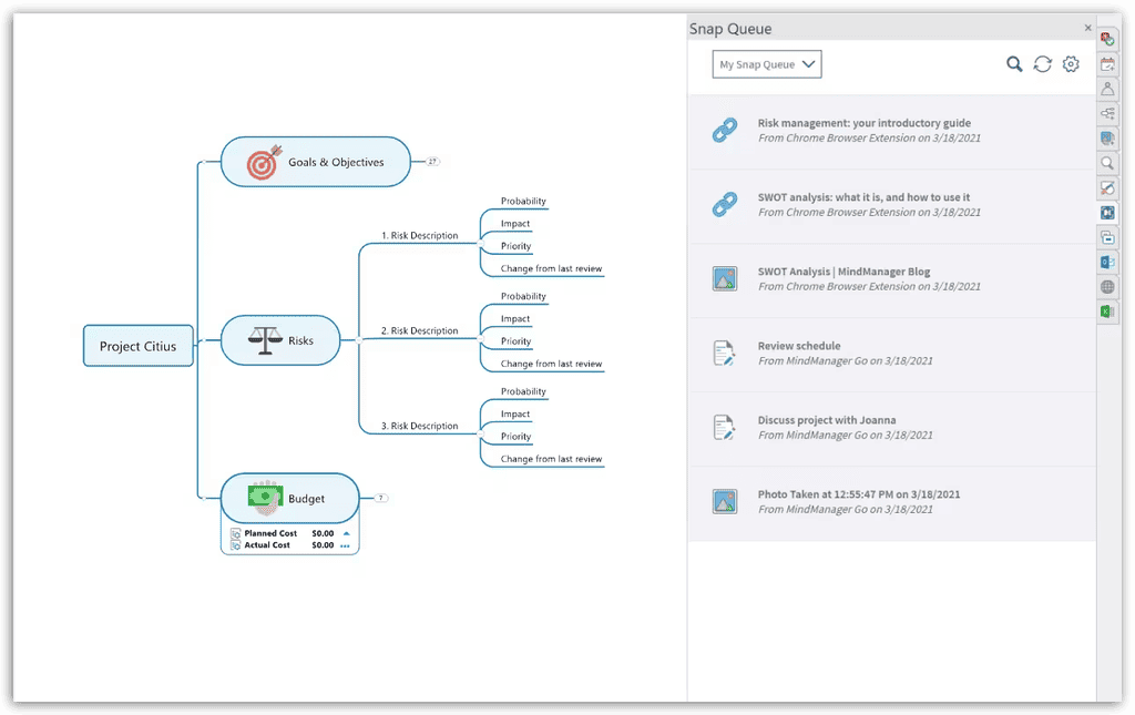 MindManager 2021 Capture Content