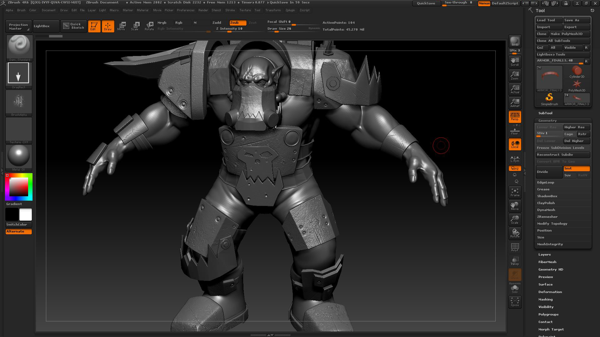 Giao diện Pixologic ZBrush 2023