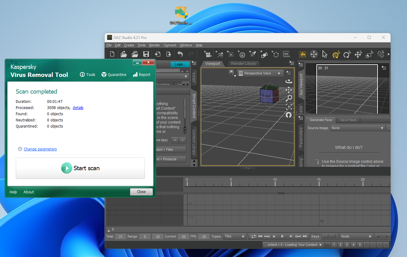 DAZ Studio Professional 4.21 Interface