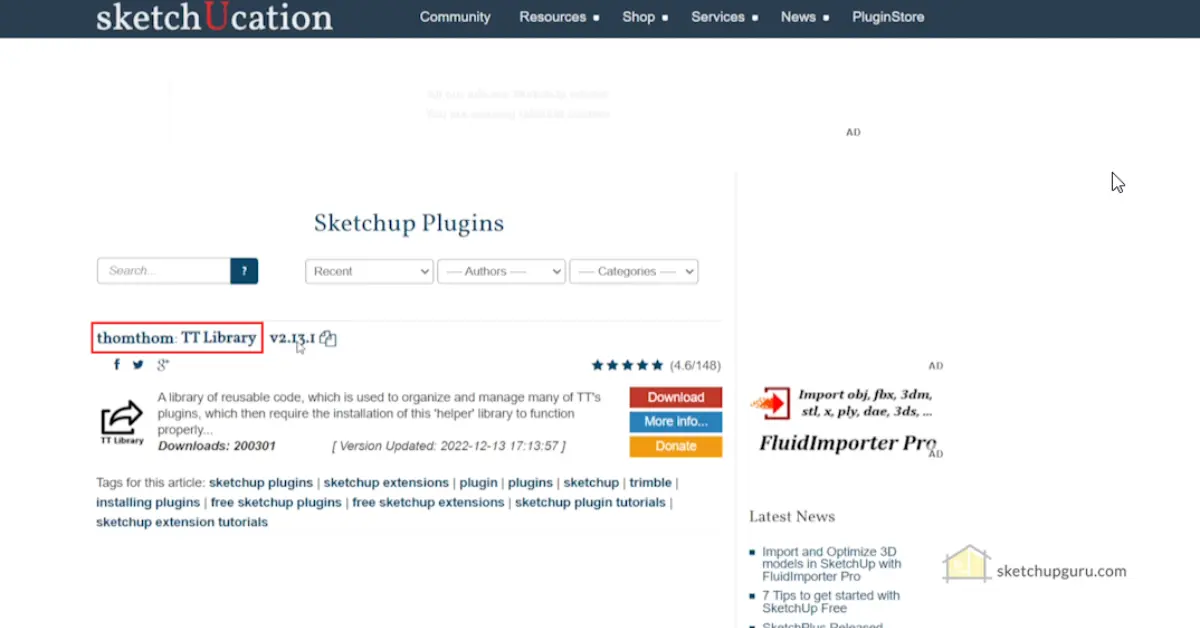 Plugin cho SketchUp Pro