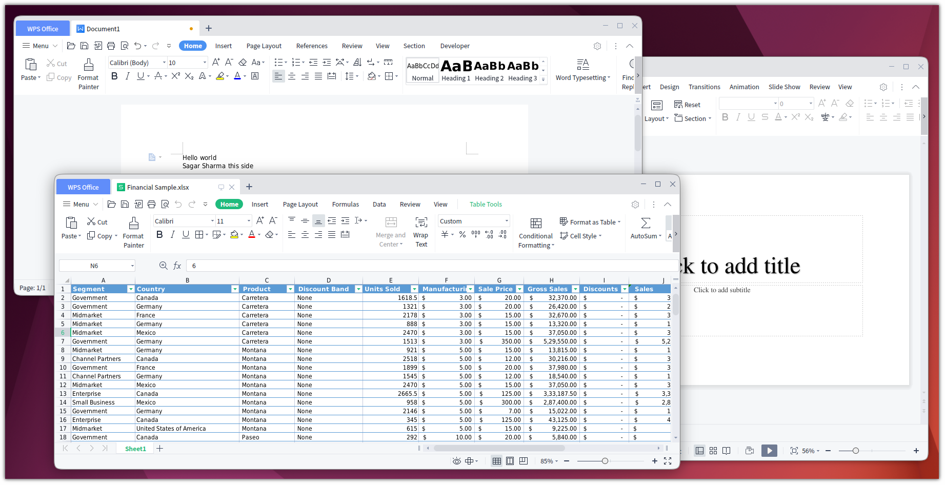 WPS Office Interface