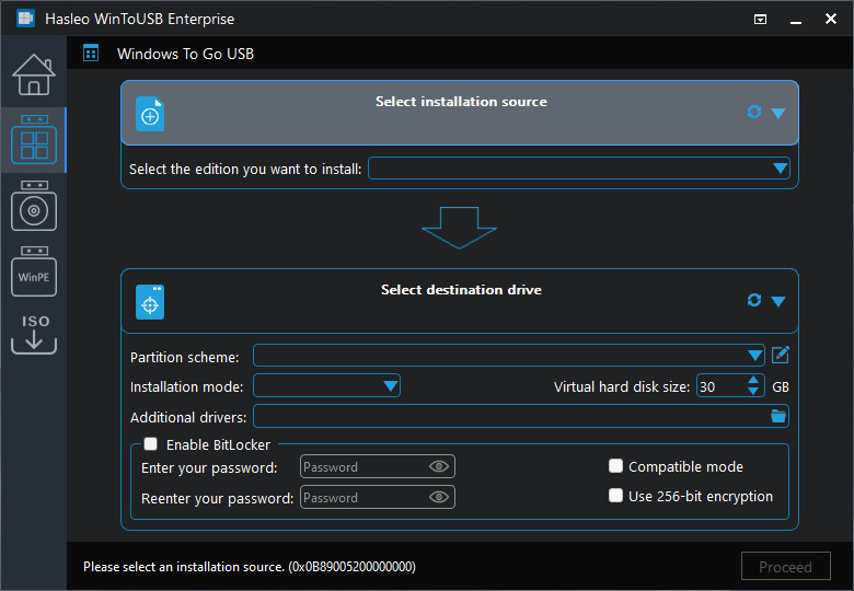 WinToHDD System Requirements
