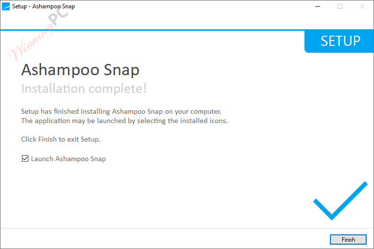 Giao diện cài đặt Ashampoo Snap 15