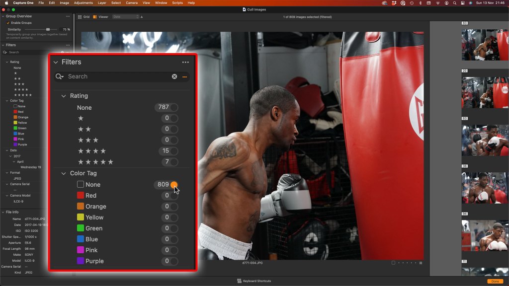Capture One Pro 23 Culling Feature