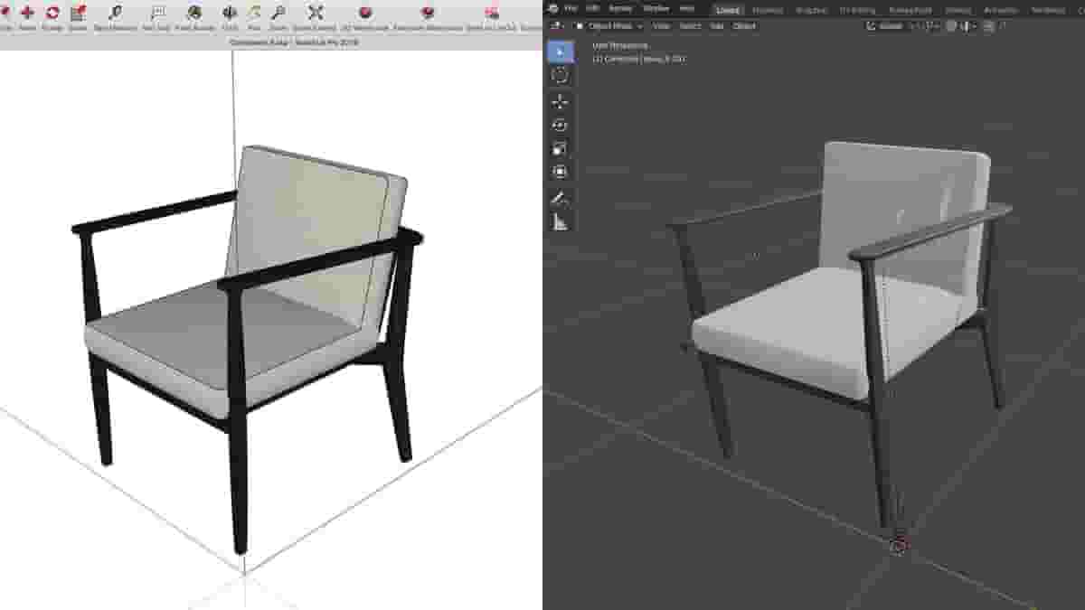 Mô hình 3D được tạo bằng SketchUp Pro