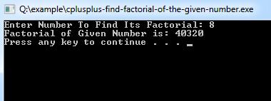Chương trình tính giai thừa C++