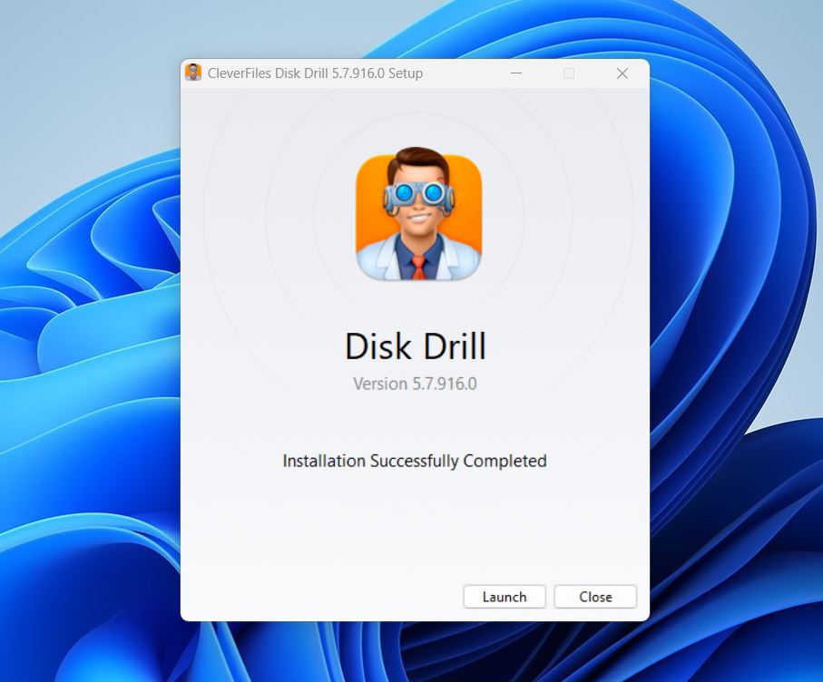 Quá trình cài đặt Disk Drill