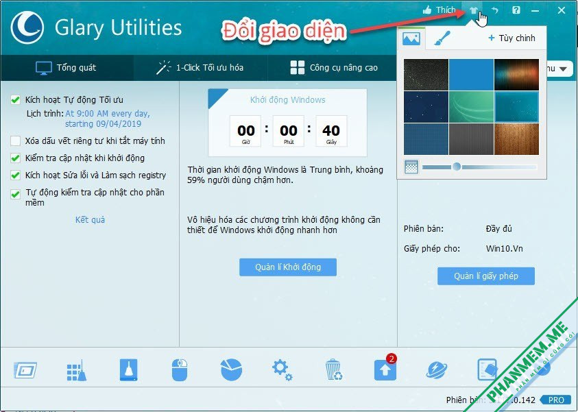 Giao diện Glary Utilities Pro 2024
