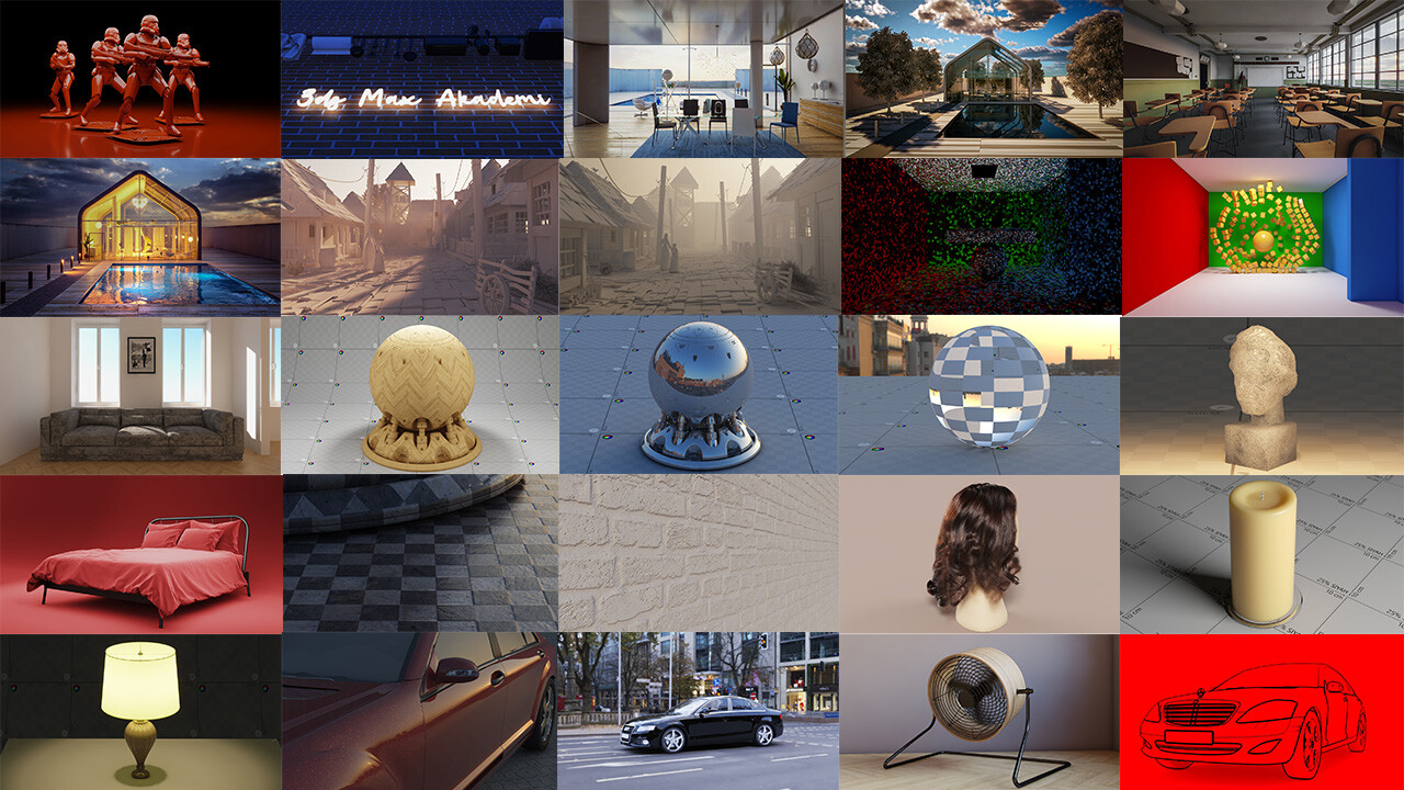 Hình ảnh render bằng VRay trong Cinema 4D