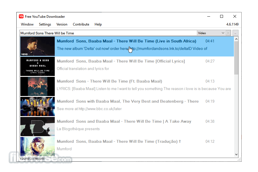 Giao diện Free YouTube Download 4.4.20.1212