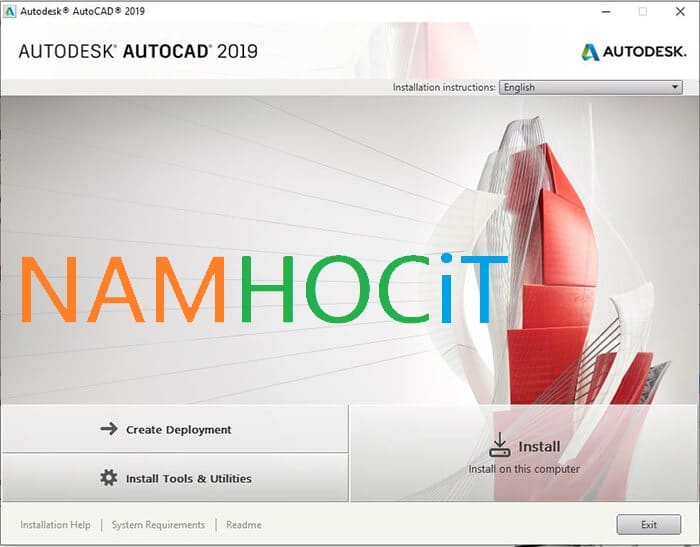 Giao diện AutoCAD 2019