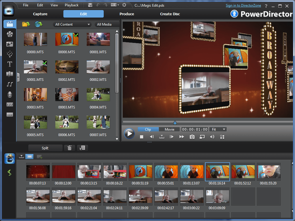 PowerDirector Video Editing Process