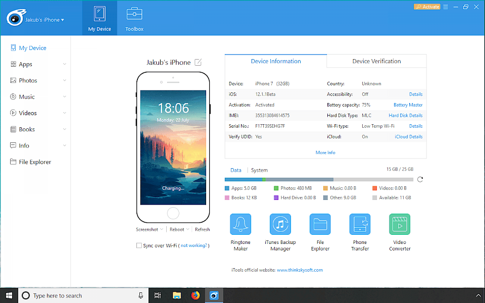 Giao diện iTools 4.4.1.8