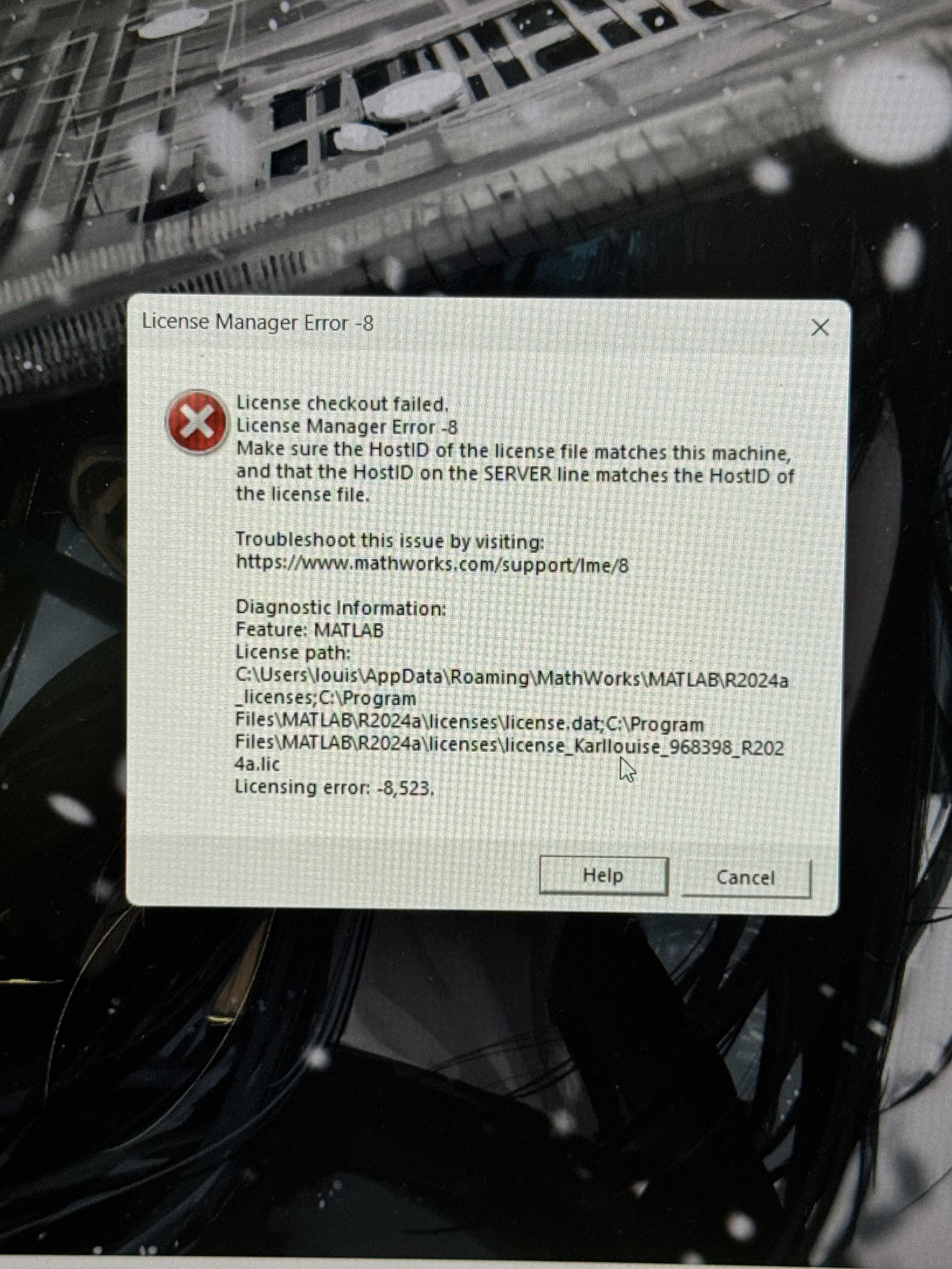 License Manager Error
