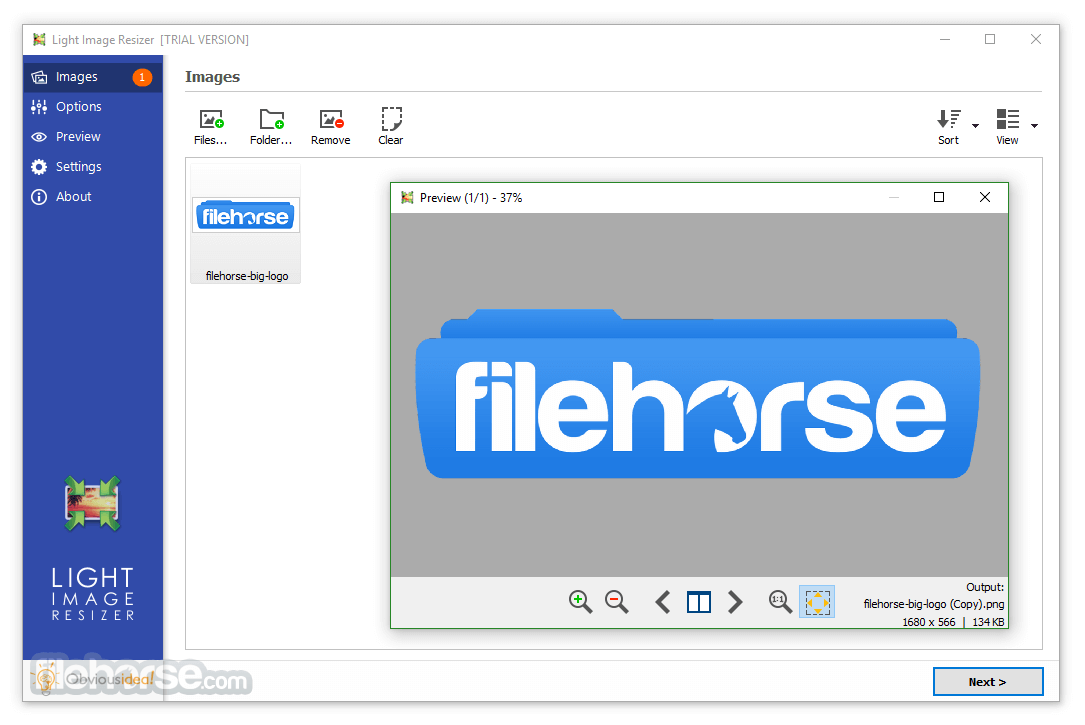Light Image Resizer Processing