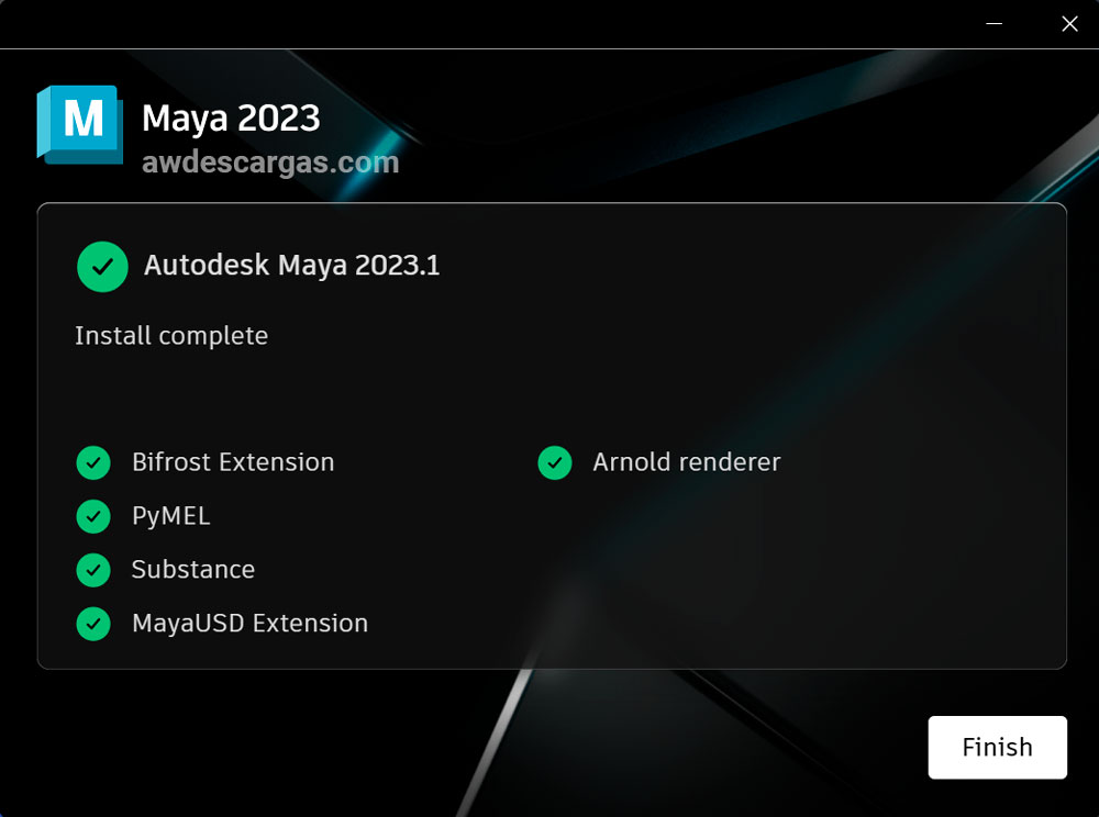 Các thành phần của Maya 2023