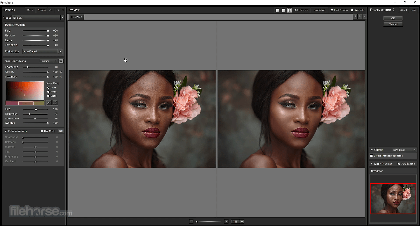Giao diện Portraiture 4.1