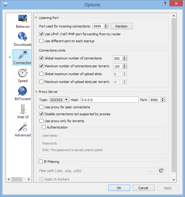 qBittorrent Proxy Setup