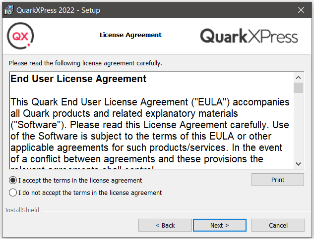 QuarkXPress 2023 Interface