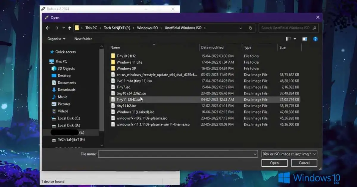 Creating bootable USB with Rufus