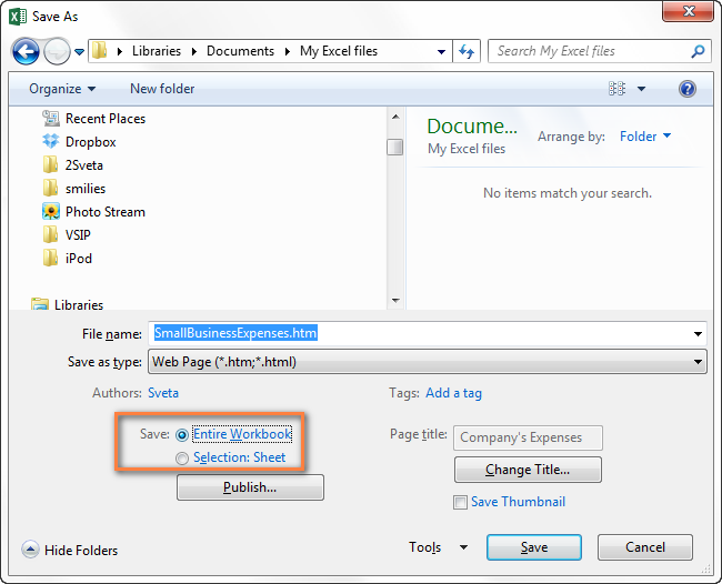 HTML Application Example