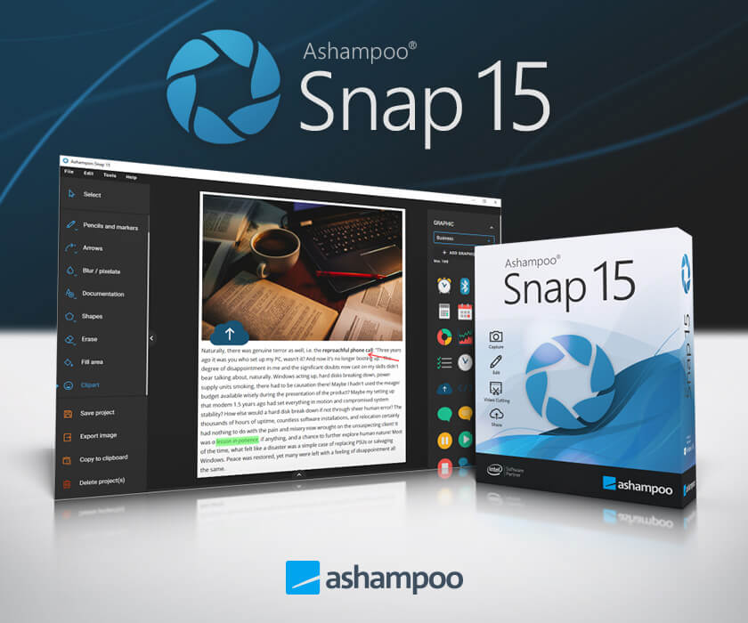 Giao diện Ashampoo Snap 15