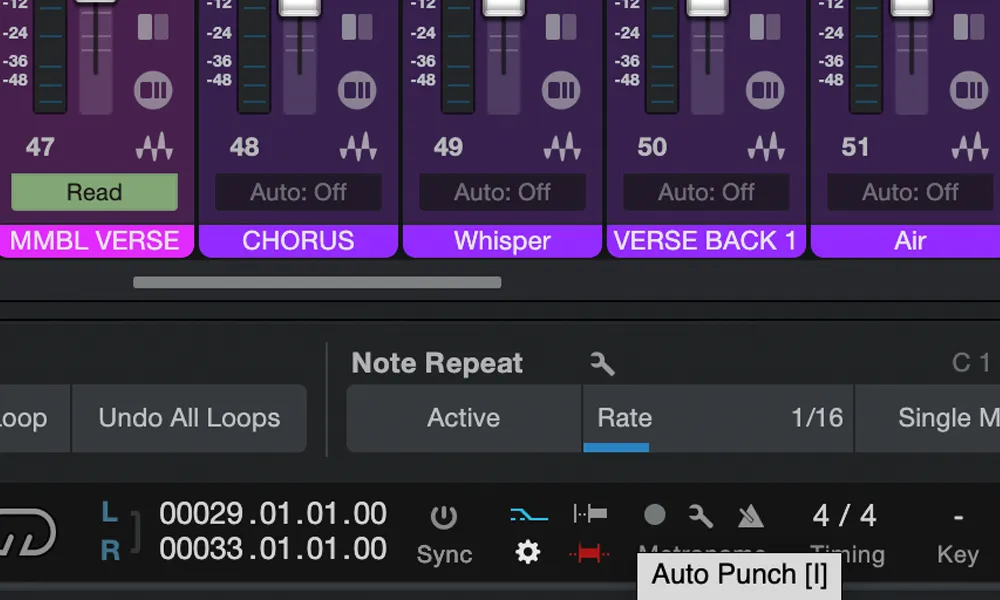Studio One Pro Recording Features