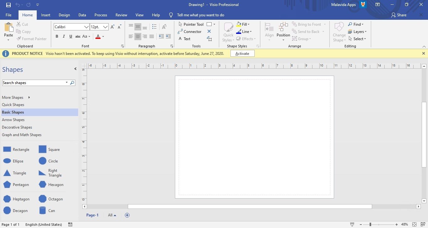 Microsoft Visio User Interface
