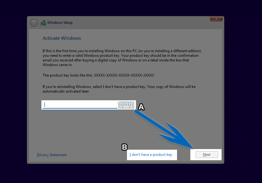 Windows Activation Screen